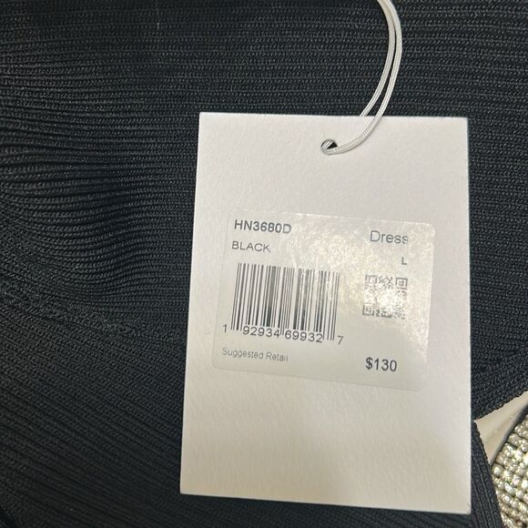 Endless Rose Black Scoop Back Stretchy Dress(Size Large) - Picture 8 of 10